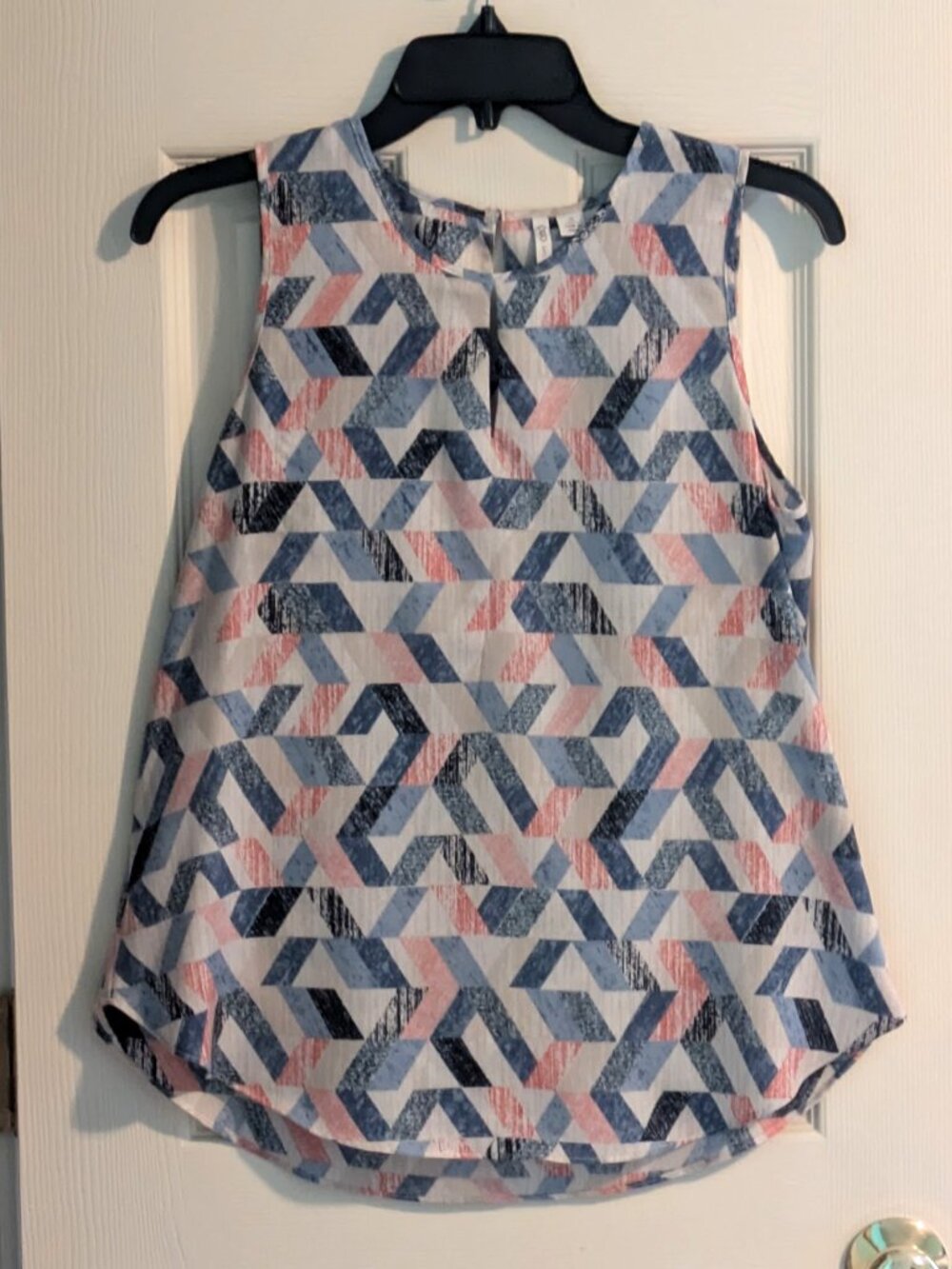 Cato Geometric Print Sleeveless Tank Blouse